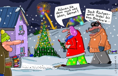 Cartoon: 31.12.2019 (medium) by Leichnam tagged silvester,gernot,gernotschabracke,lila,röntgenbrille,röntgenblick,brechreiz,leichnam,leichnamcartoon,jahresende,jahreswechsel,verliebt,liebelei