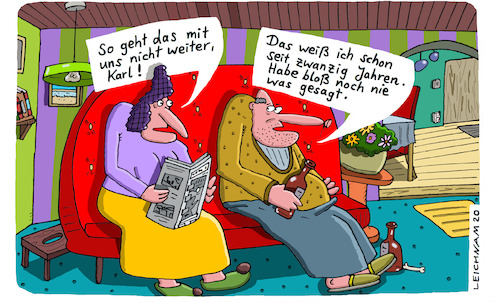 Cartoon: Der Karl (medium) by Leichnam tagged karl,ehe,schweigen,unzufrieden,leichnam,couch,sofa,leichnamcartoon