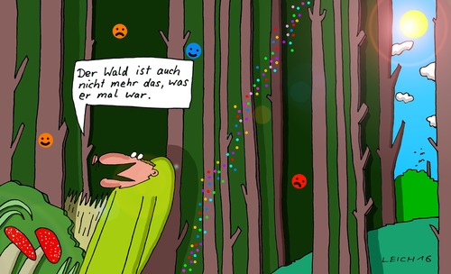 Cartoon: Der Wald (medium) by Leichnam tagged wald,der