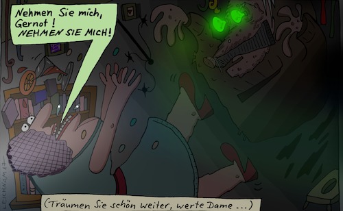 Cartoon: Gernot 24 (medium) by Leichnam tagged gernot,begierde,traum