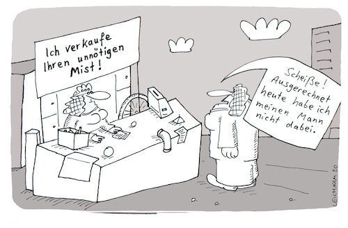 Cartoon: Geschäftsfrau (medium) by Leichnam tagged geschäftsfrau,gatte,ehemann,verkauf,unnötig,mist,leichnam,leichnamcartoon