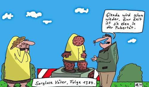 Cartoon: Glenda (medium) by Leichnam tagged glenda,väter,vater,pubertät,sorglos