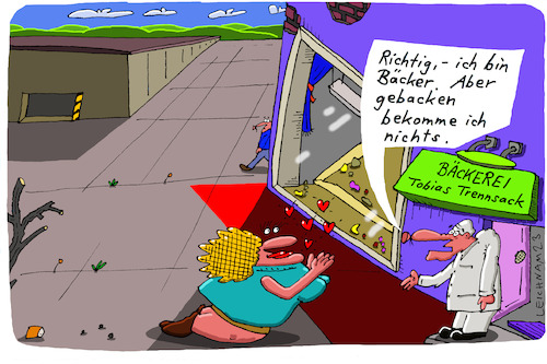 Cartoon: Herzchen (medium) by Leichnam tagged herzchen,bäcker,verkauf,tobias,anschmachtung,anschmachten,gebacken,leichnam,leichnamcartoon