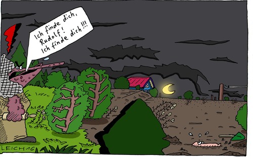 Cartoon: im Erdreich (medium) by Leichnam tagged rudolfschabracke,suche,dich,finde,ich,schabracke,versteck,ehen,kaputte,rudolf,erdreich