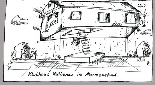 Cartoon: Klubhaus (medium) by Leichnam tagged wirr,alarm,klubhaus,rathenau,leichnam,fenstersturz