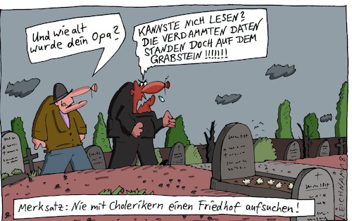 Cartoon: Leichenacker (medium) by Leichnam tagged friedhof,grab,daten,opa,tot,tod,leichnam,leichnamcartoon,totenacker,begraben,choleriker,cholerisch,merksatz