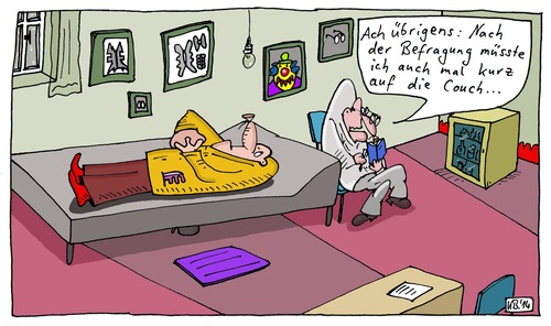 Cartoon: Seelenklempner (medium) by Leichnam tagged seelenklempner,nach,der,befragung,couch,psychiater,psychose,probleme,gesundheit