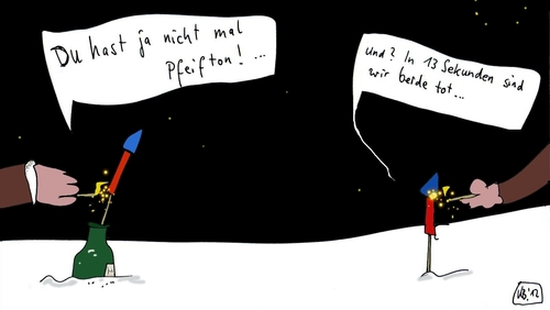 Cartoon: Silvester (medium) by Leichnam tagged 13,tod,jahresende,silvester,sekunden