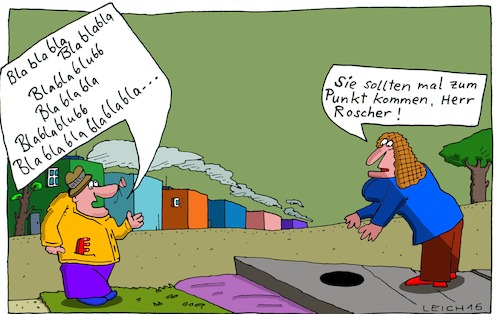 Cartoon: sollten (medium) by Leichnam tagged sollten,zum,punkt,kommen,herr,roscher,aufforderung,kalauer,blablabla