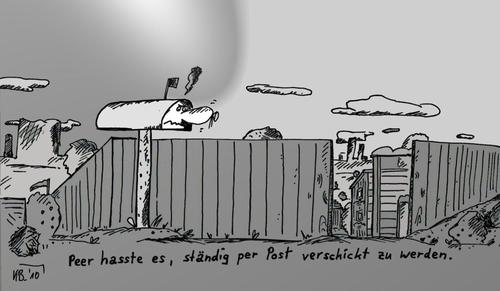 Cartoon: ständig (medium) by Leichnam tagged ständig,post,peer,einöde,verschicken,hass,windhexe