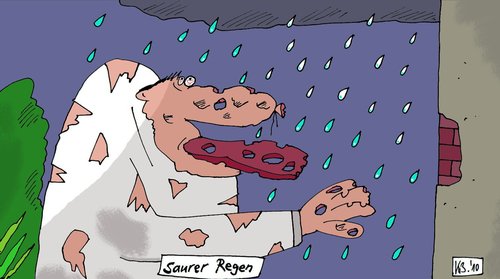 Cartoon: Unsüß (medium) by Leichnam tagged unsüß,leichnam,sauer,regen,säure,zerfressen
