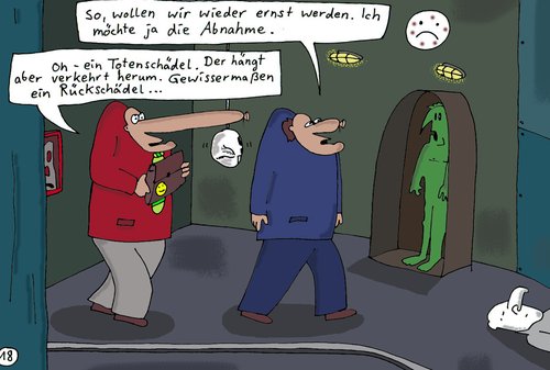 Cartoon: E. Rückschädel (medium) by Leichnam tagged rückschädel,leichnamcomic,gerhard,siegling,ehrhardt,geisterbahn,rummelplatz,schausteller,gao