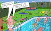 Cartoon: 2 (small) by Leichnam tagged zwei,freibad,schwimmbad,treiben,gelassenheit,plantschen,freizeit,urlaub,sonne,leichnam,leichnamcartoon