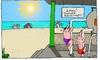 Cartoon: Achtung (small) by Leichnam tagged warnschild,achtung,tiefkalte,rohrleitungen,sommer,sonne,hitze,affenhitze,bullenhitze,strand,meer,freizeit,urlaub