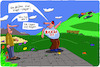 Cartoon: Filmfan (small) by Leichnam tagged filmfan,rambo,drei,hügel,hügellieger,frage,behauptung,leichnam,leichnamcartoon