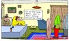 Cartoon: harte Sitte (small) by Leichnam tagged harte,sitte,hutzwang,kopflos,besucher,wohnung,verbot,anweisung,vorschrift,gesetz,kleidung,ordnung