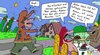 Cartoon: lebhaft (small) by Leichnam tagged lebhaft,peer,vicky,ramos,frühstück,ehe,buckel,spott,hohn,reinschieben,kuchen,gehässig