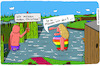 Cartoon: So so ... (small) by Leichnam tagged so,schilf,wasser,tümpel,teich,reden,christine,ehe,müssen,zweifel,kugelkopf,leichnam,leichnamcartoon
