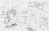 Cartoon: Vorstadt (small) by Leichnam tagged vorstadt,baphomet,teufel,masken,laden,niedlich,fantasie,leichnam,leichnamcartoon