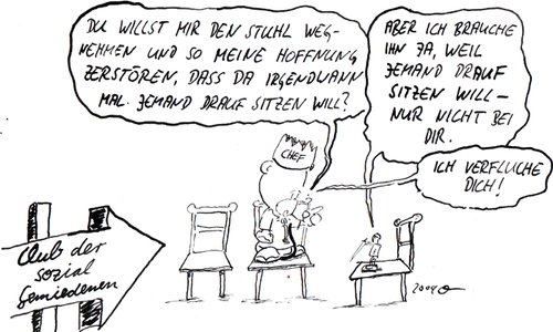 Cartoon: Club der sozial Gemiedenen 4 (medium) by kusubi tagged kusubi