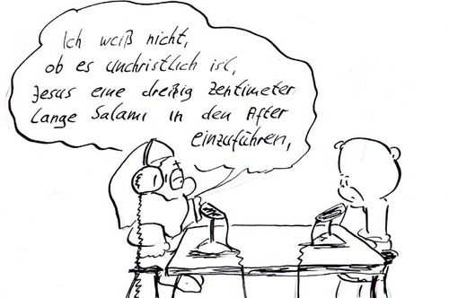 Cartoon: Es bleibt Anal (medium) by kusubi tagged kusubi