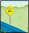 Cartoon: Eye crossing (small) by cartertoons tagged eye crossing sign road