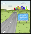 Cartoon: Tetrisburgh (small) by cartertoons tagged tetris tetrisburgh city cities towns sign signs road roads highway