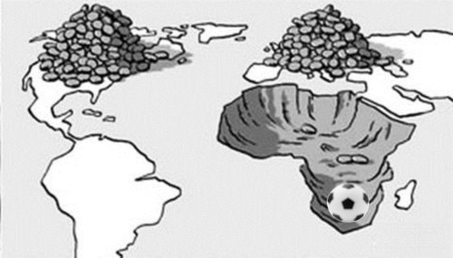 Cartoon: AFRIKA (medium) by Fareus tagged afrika,wm,2010