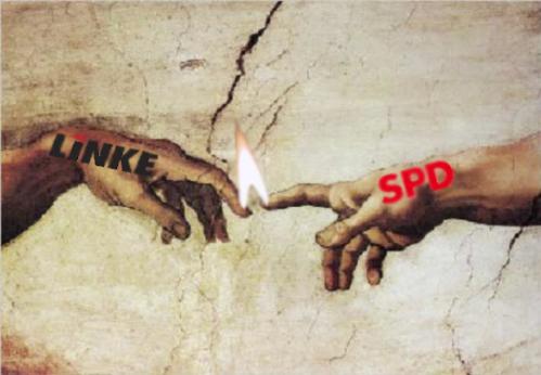 Cartoon: Synergieeffekte (medium) by Fareus tagged synergieeffekt,spd,linke,politik,deutschland