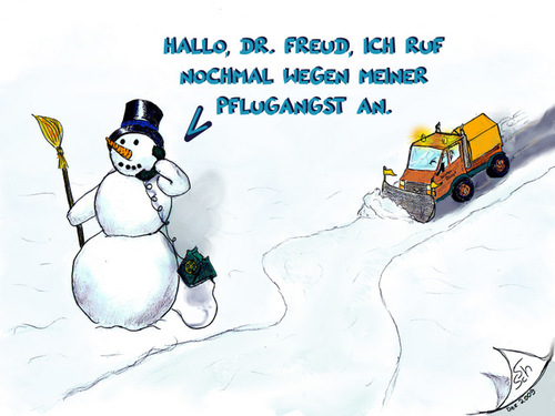 Cartoon: Pflugangst - Winteredition (medium) by swenson tagged angst,schnee,snow,pflug