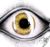Cartoon: Golden-AIDA-eye (small) by swenson tagged auge,eye,aida,gold