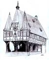 Cartoon: Michelstädter Rathaus (small) by swenson tagged michelstadt rathaus historisch