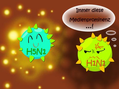 Cartoon: Krankhaft neidisch (medium) by Fubuki tagged influenza,grippe,vogelgrippe,krankheit,illness,health,gesundheit,media,medien,pandemie,epedimie,neid,virus