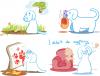 Cartoon: Mehr von Baldo dem Hund (small) by Fubuki tagged hund,pet,animal,dog,haustier,leben,streiche,charakter,character,unsinn,funny,paint,malen,knochen,bones
