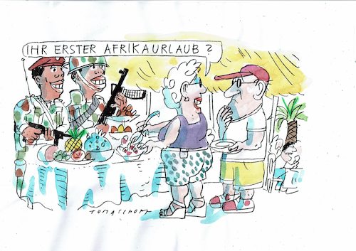 Cartoon: Afrika (medium) by Jan Tomaschoff tagged reisen,gewalt,militär,afrika,reisen,gewalt,militär,afrika