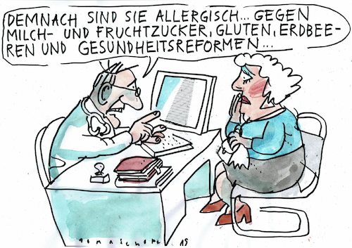 Cartoon: Allergie (medium) by Jan Tomaschoff tagged gesundheit,reformen,gesundheit,reformen