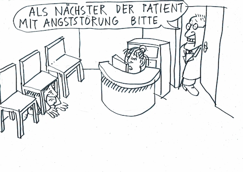 Cartoon: Angst (medium) by Jan Tomaschoff tagged gesundheit,psyche,angst,gesundheit,psyche,angst