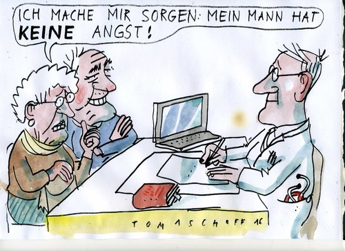 Cartoon: angstfrei (medium) by Jan Tomaschoff tagged angst,demenz,angst,demenz