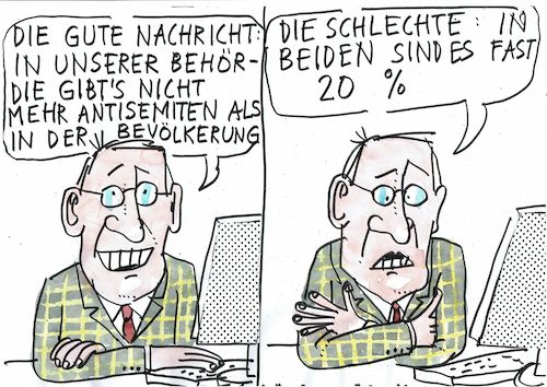 Cartoon: Antisemiten (medium) by Jan Tomaschoff tagged hass,gesellschaft,demokratie,hass,gesellschaft,demokratie