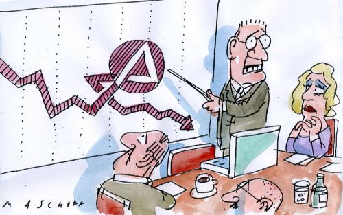 Cartoon: Arbeitsagentur (medium) by Jan Tomaschoff tagged arbeitslosenzahlen,wirtschaftskrise