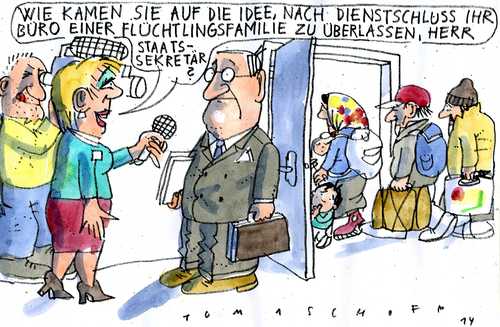 Cartoon: Asyl (medium) by Jan Tomaschoff tagged asyl,einwanderung,asyl,einwanderung