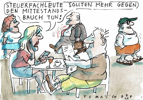 Cartoon: Bauch (medium) by Jan Tomaschoff tagged steuern,reform,mittelstandsbauch,kalte,progression,steuern,reform,mittelstandsbauch,kalte,progression