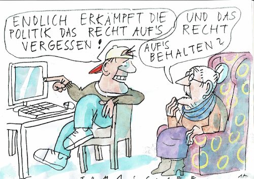 Cartoon: Behalten (medium) by Jan Tomaschoff tagged datenschutz,gedächtnis,demenz,datenschutz,gedächtnis,demenz