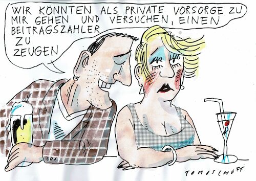 Cartoon: Beitragszahler (medium) by Jan Tomaschoff tagged demografie,generationenvertrag,beitrgszahler,demografie,generationenvertrag,beitrgszahler
