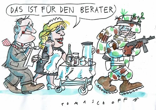 Cartoon: Berater (medium) by Jan Tomaschoff tagged berater,bundeswehr,berater,bundeswehr