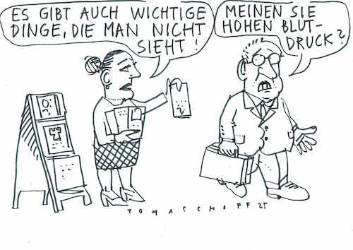 Cartoon: Blutdruck (medium) by Jan Tomaschoff tagged gesundheit,bluthochdruck,vorsorge,gesundheit,bluthochdruck,vorsorge