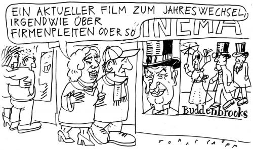 Cartoon: Buddenbrooks (medium) by Jan Tomaschoff tagged buddenbrooks,thomas,mann,literatur,roman,bücher