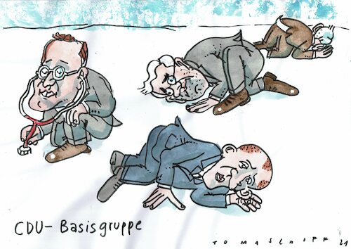 Cartoon: CDU (medium) by Jan Tomaschoff tagged kandidatensuche,basis,cdu,kandidatensuche,basis,cdu