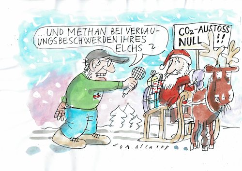 Cartoon: CO2-Weihnacht (medium) by Jan Tomaschoff tagged weihnachten,umwelt,weihnachten,umwelt
