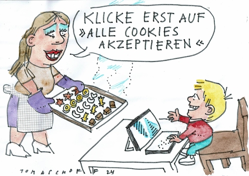 Cartoon: Cookies (medium) by Jan Tomaschoff tagged wihnachten,gebäck,cookies,wihnachten,gebäck,cookies